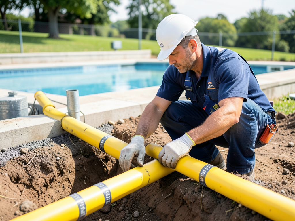Running a Gas Line for Your New Pool Heater in King’s Charter