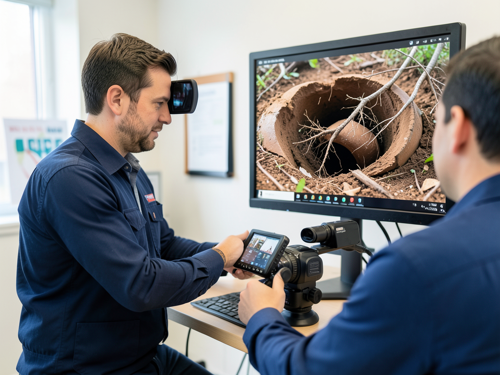 Sewer line repairs for historic houses in the muse